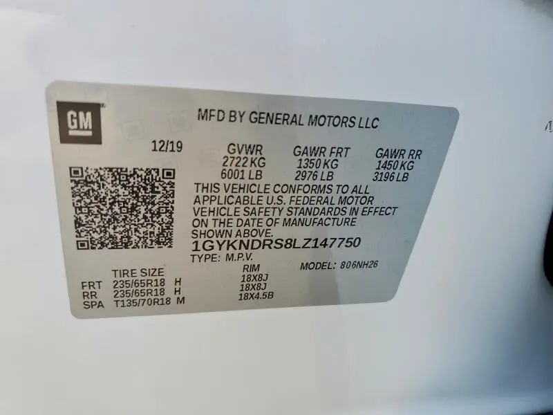 2020 CADILLAC XT5 PREMIUM LUXURY  