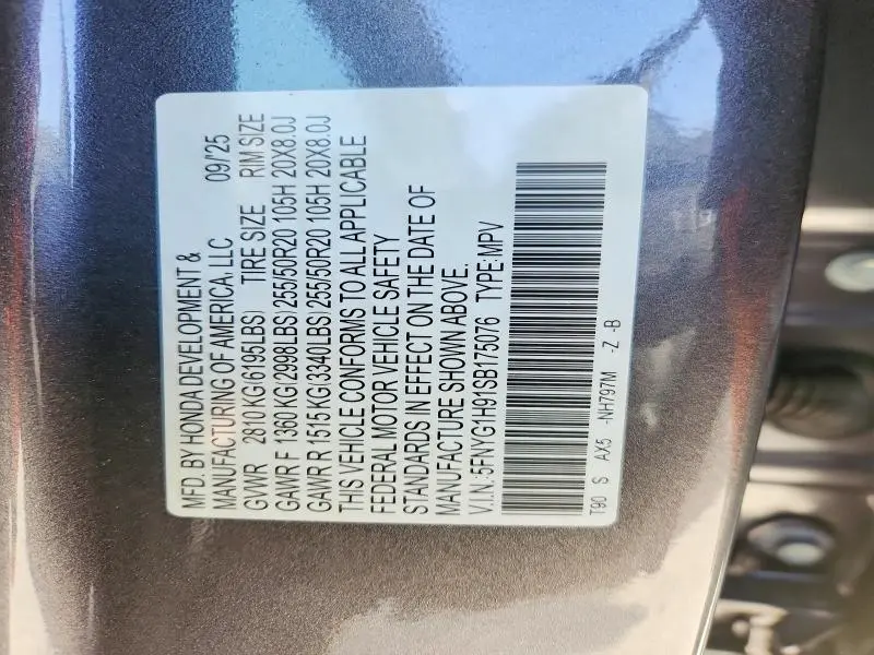 2025 HONDA PILOT BLACK  