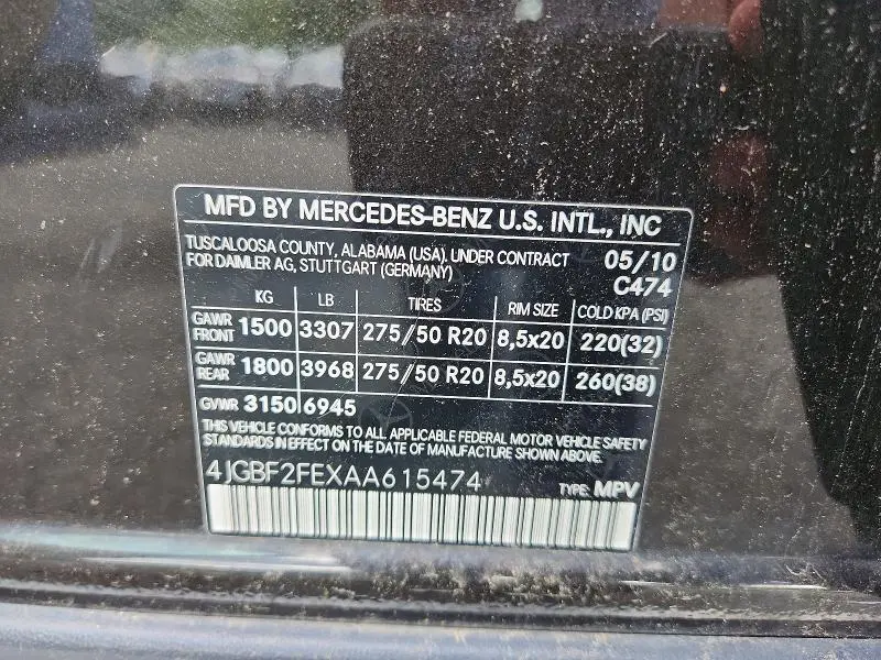 2010 MERCEDES-BENZ GL 350 BLUETEC  
