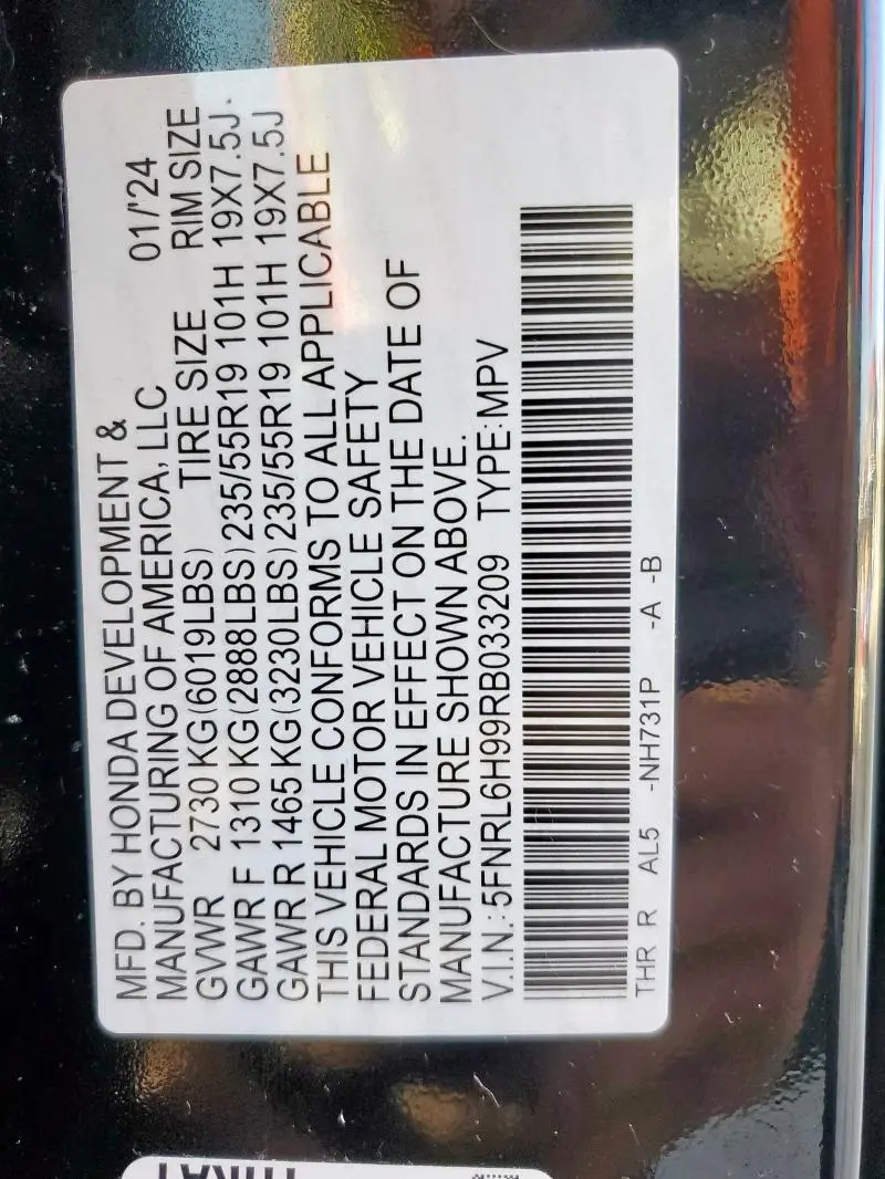 2024 HONDA ODYSSEY ELITE  