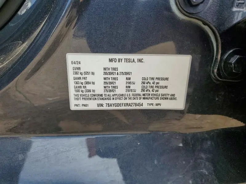 2024 TESLA MODEL Y   