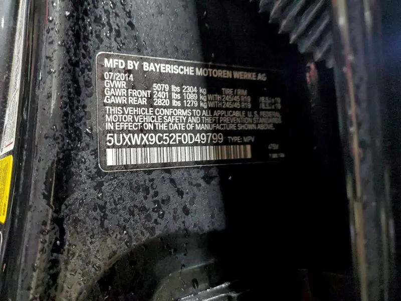 2015 BMW X3 XDRIVE28I  