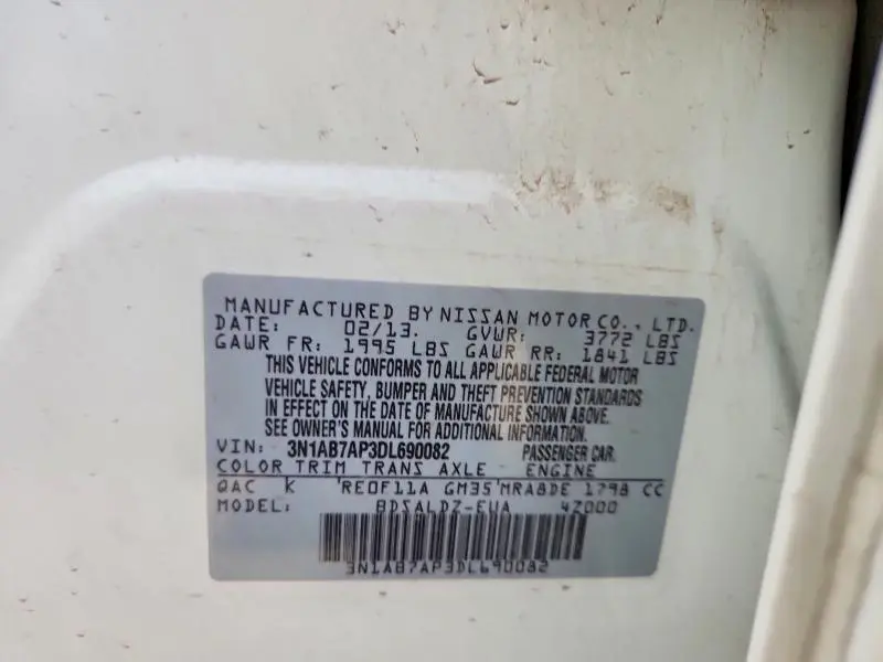 2013 NISSAN SENTRA S  