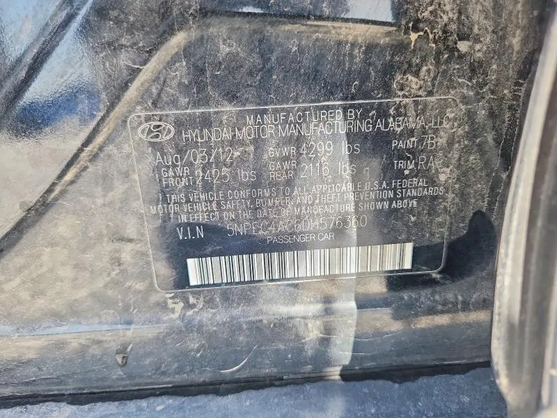 2013 HYUNDAI SONATA LIMITED  