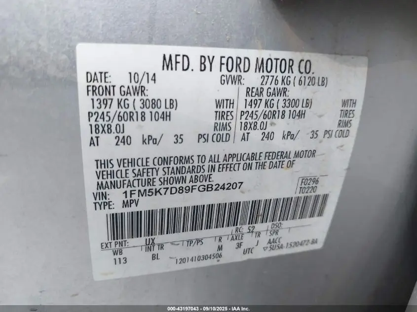 2015 FORD EXPLORER XLT