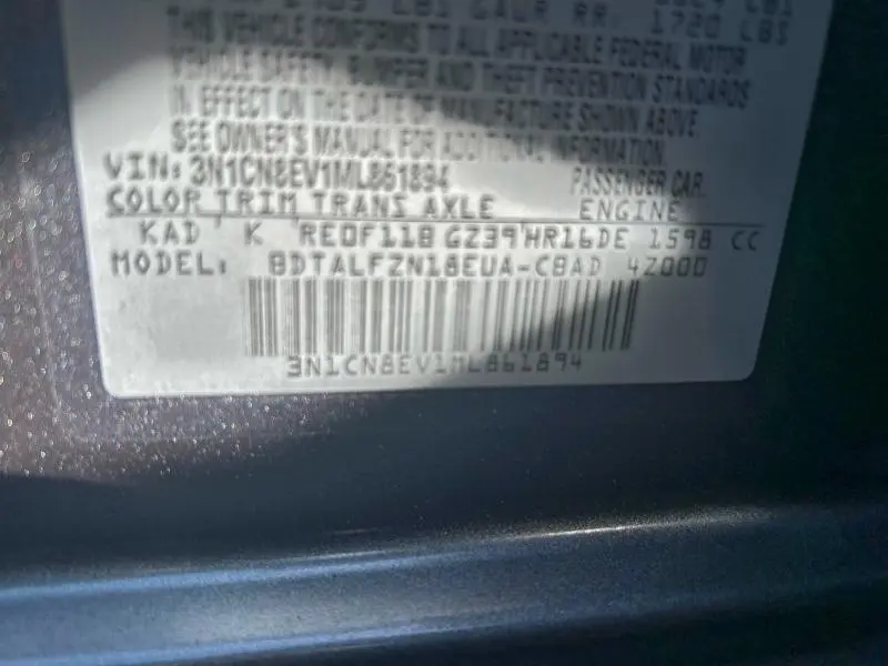 2021 NISSAN VERSA SV  