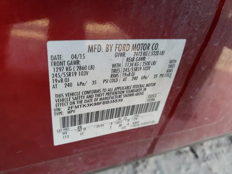 2015 FORD EDGE TITANIUM  