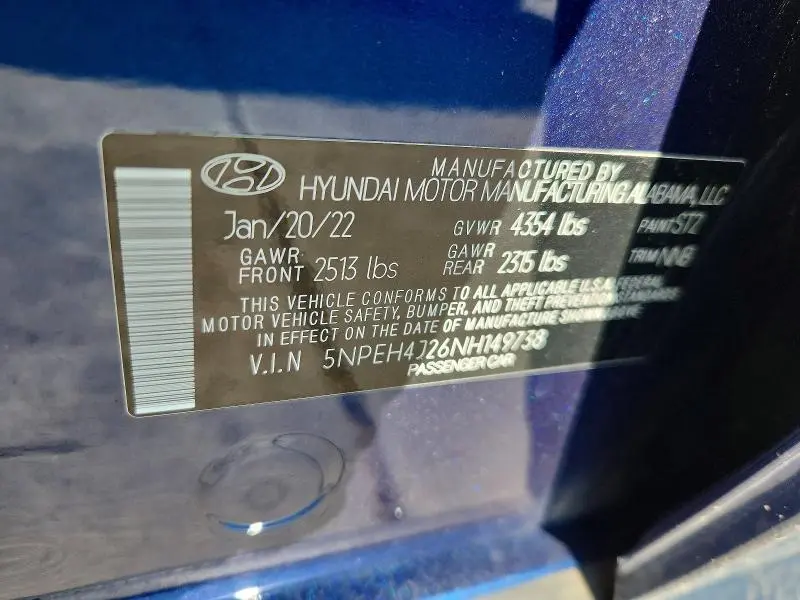 2022 HYUNDAI SONATA LIMITED  