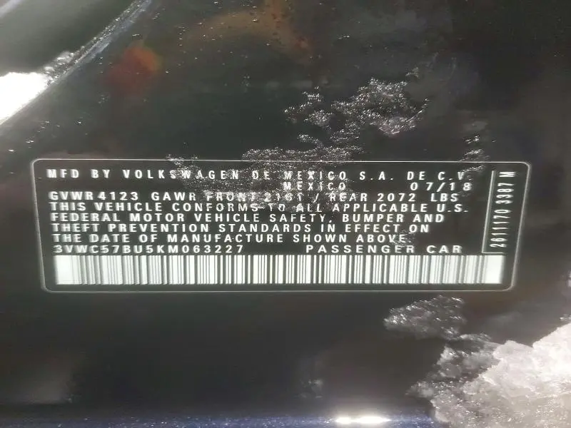 2019 VOLKSWAGEN JETTA S  