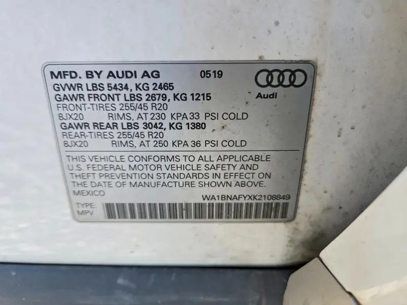 2019 AUDI Q5 PREMIUM PLUS  