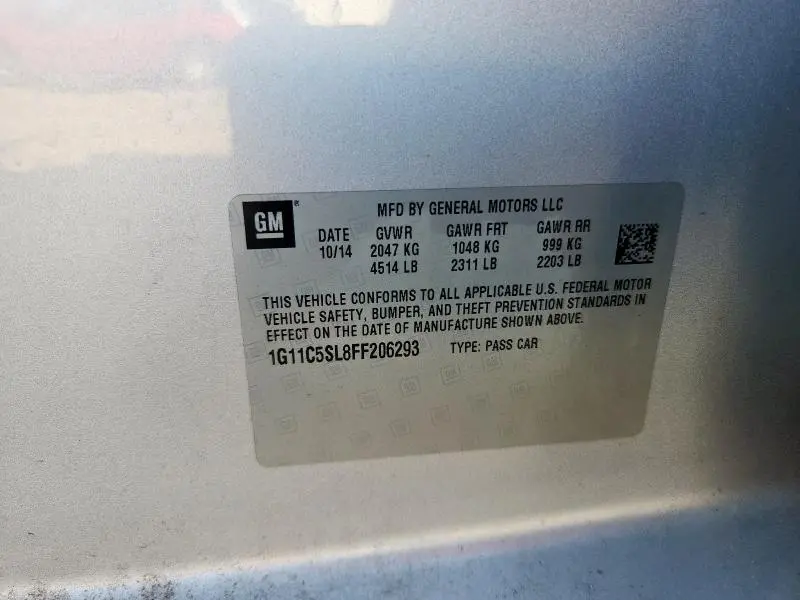 2015 CHEVROLET MALIBU   