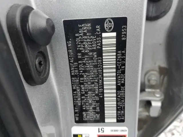 2019 TOYOTA CAMRY L  