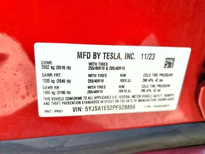 2023 TESLA MODEL S   