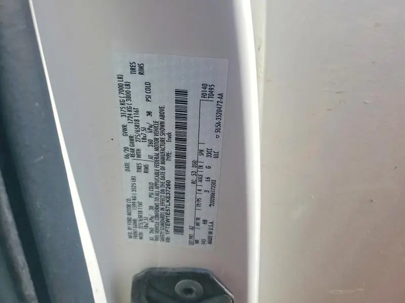2020 FORD F150 SUPERCREW  