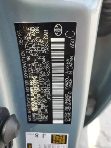 2015 TOYOTA PRIUS   