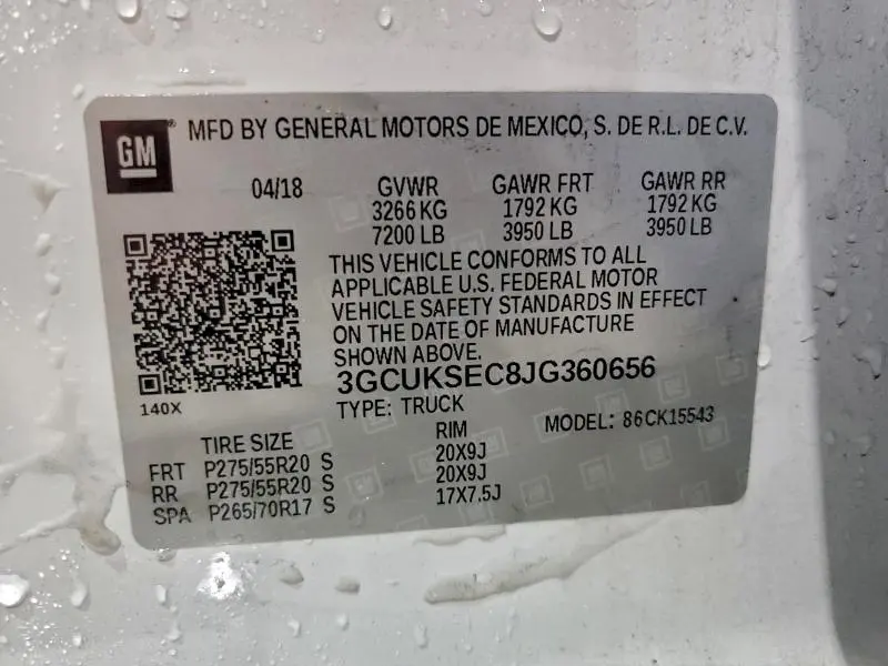 2018 CHEVROLET SILVERADO K1500 LTZ  