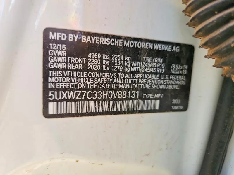 2017 BMW X3 SDRIVE28I  
