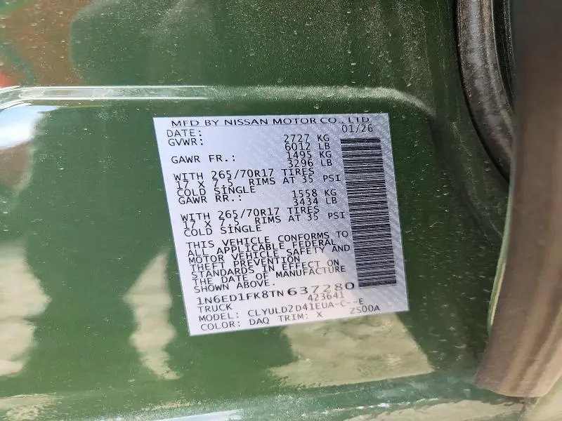 2026 NISSAN FRONTIER PRO-4X  