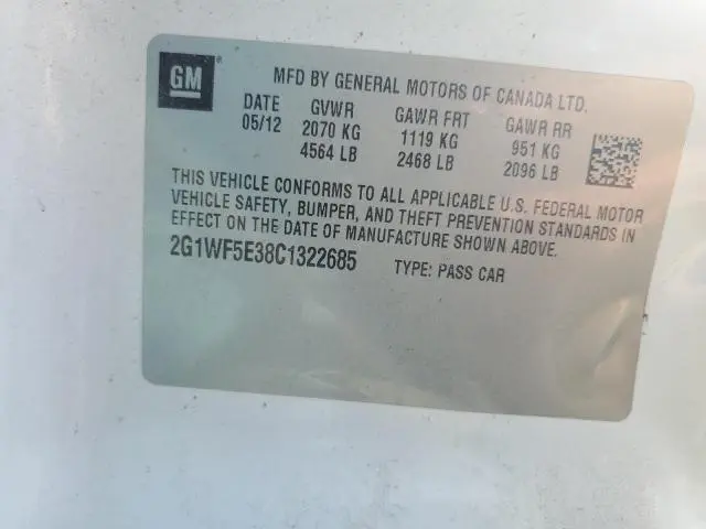 2012 CHEVROLET IMPALA LS  