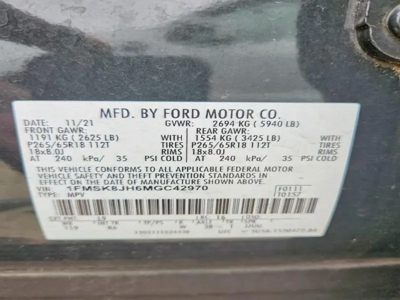 2021 FORD EXPLORER TIMBERLINE  