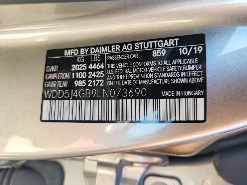 2020 MERCEDES-BENZ CLA 250  