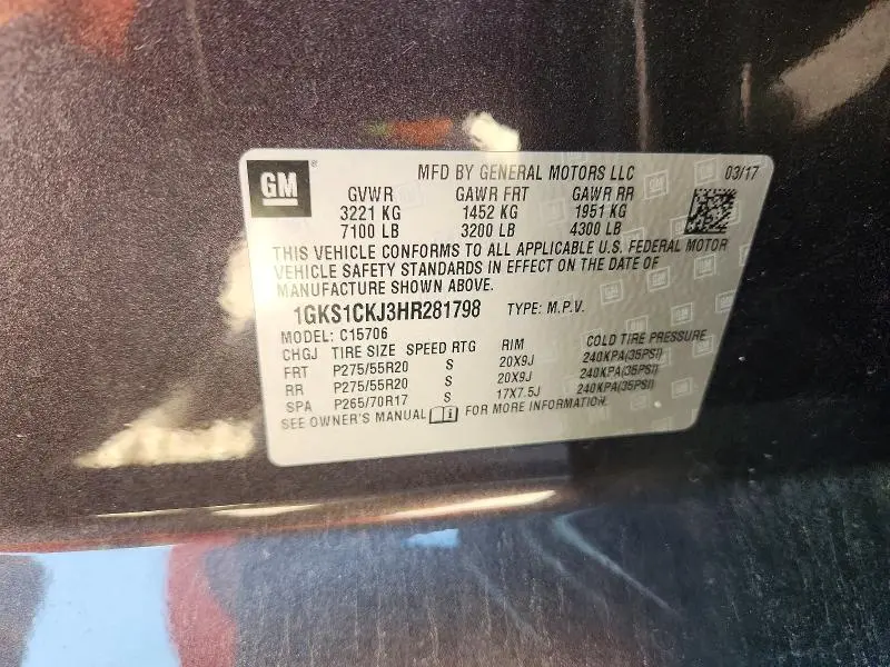 2017 GMC YUKON DENALI  