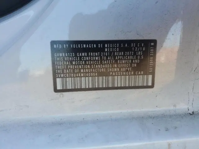 2019 VOLKSWAGEN JETTA S  