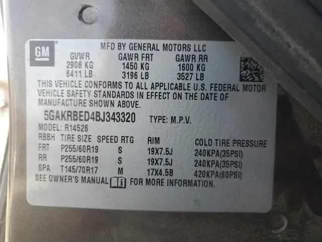 2011 BUICK ENCLAVE CXL  