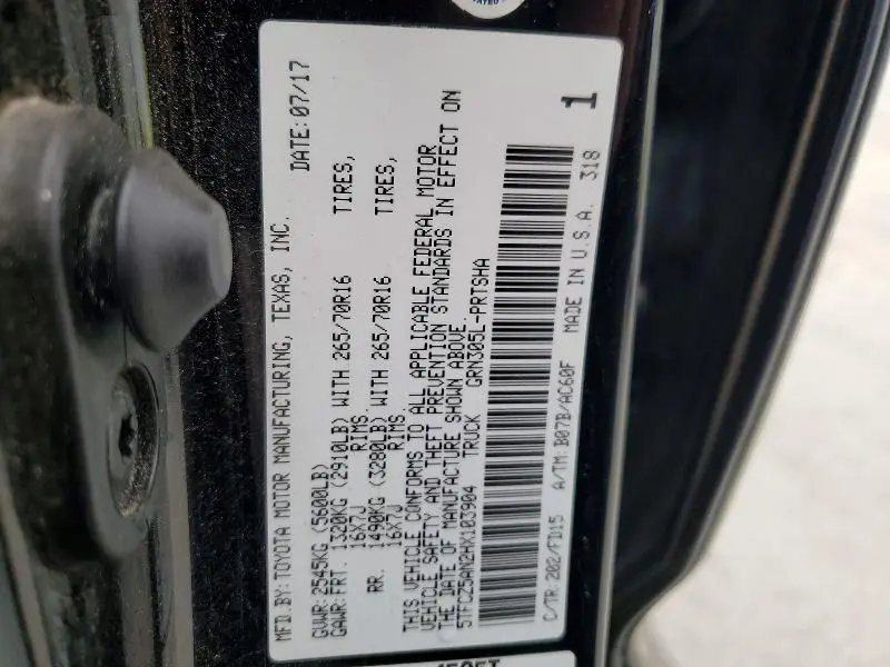 2017 TOYOTA TACOMA TRD OFF-ROAD  