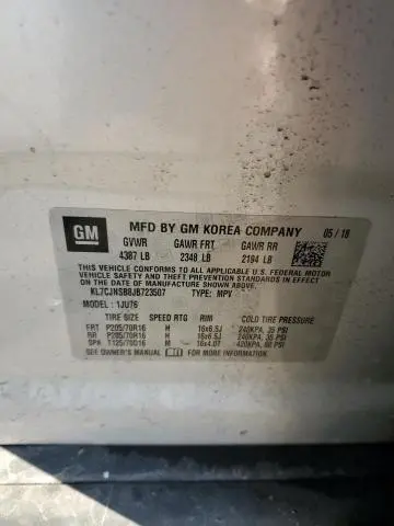 2018 CHEVROLET TRAX LS  