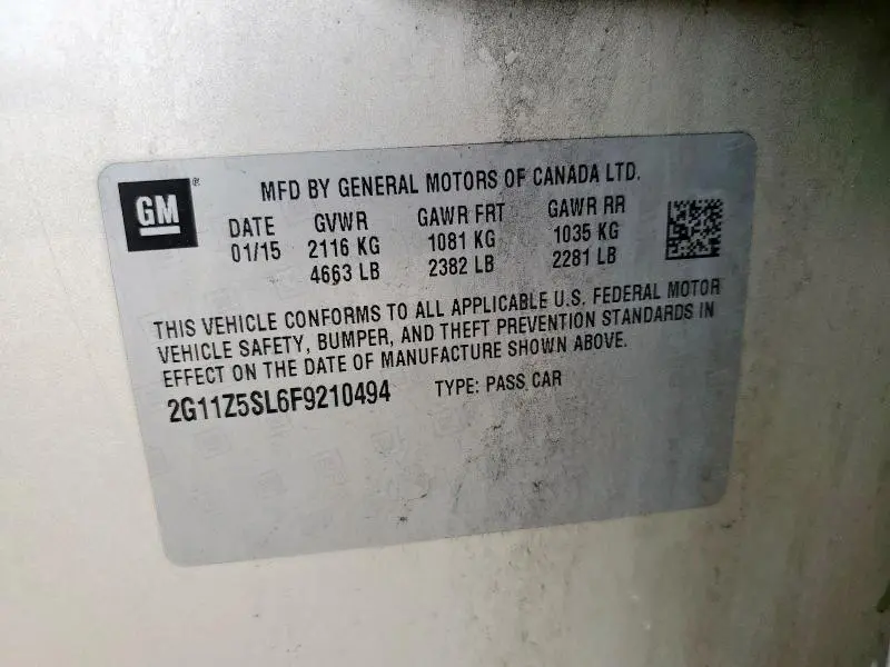 2015 CHEVROLET IMPALA LS  