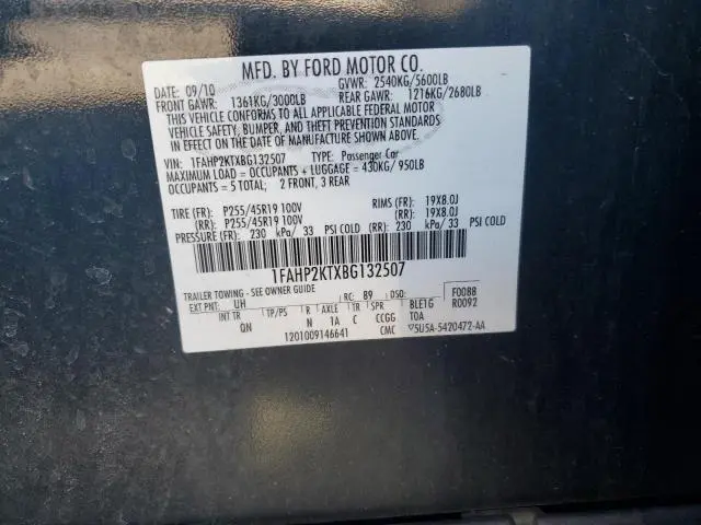 2011 FORD TAURUS SHO  