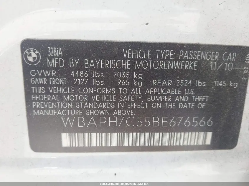 2011 BMW 328I  