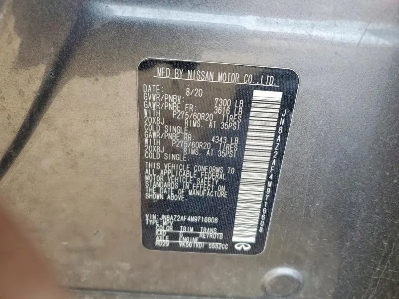 2021 INFINITI QX80 LUXE  