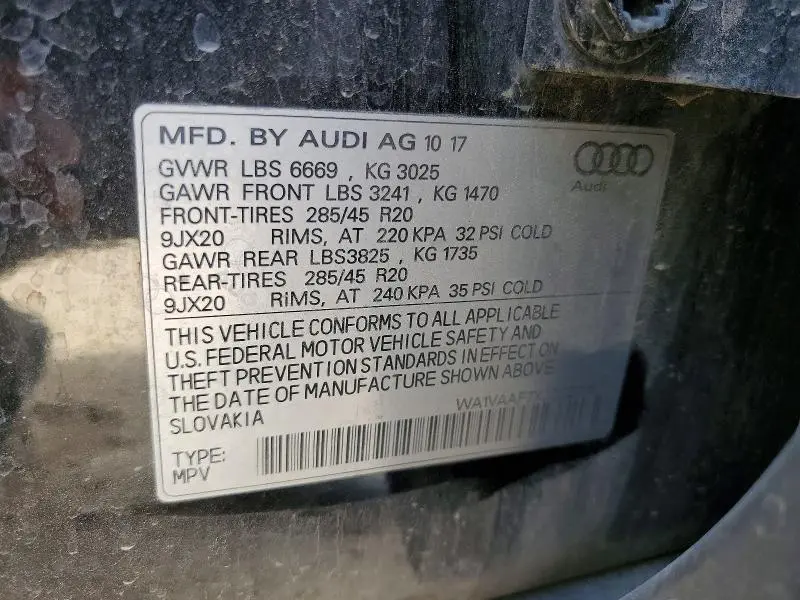 2018 AUDI Q7 PRESTIGE  