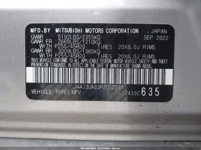 2023 MITSUBISHI OUTLANDER SE 2.5 2WD/SE BLACK EDITION 2WD/SE SPECIAL EDITION 2WD