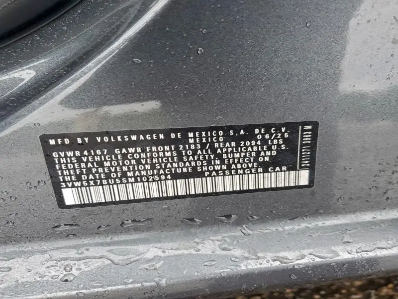 2025 VOLKSWAGEN JETTA S  