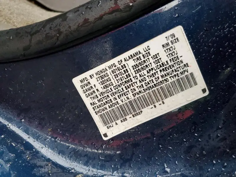 2010 HONDA ODYSSEY TOURING  