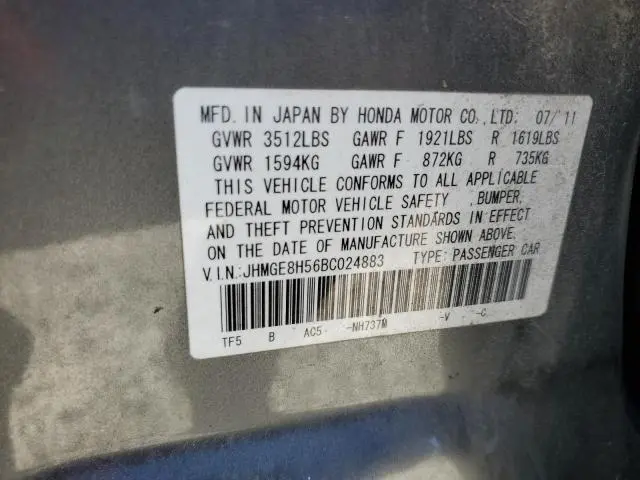 2011 HONDA FIT SPORT  