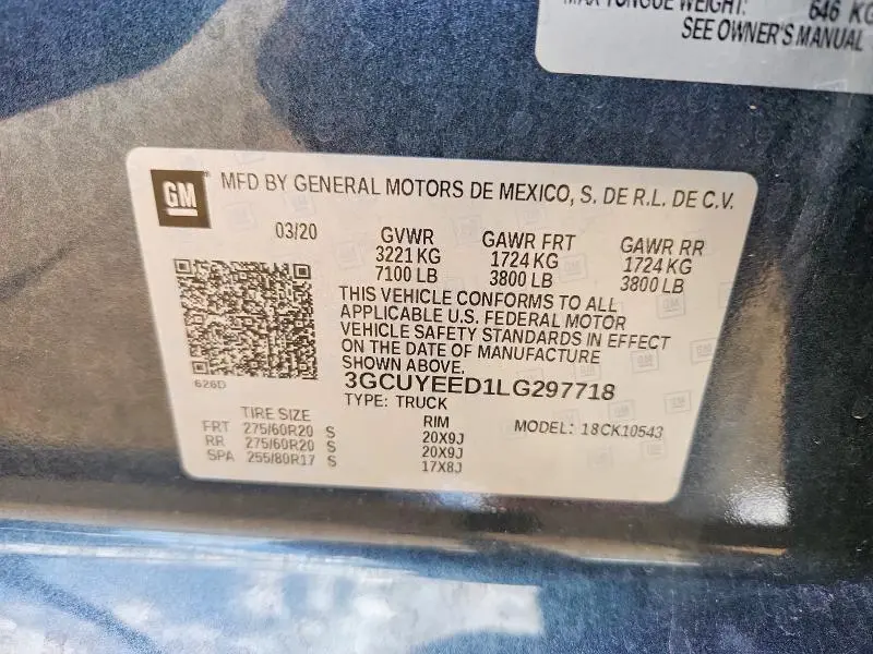 2020 CHEVROLET SILVERADO K1500 RST  