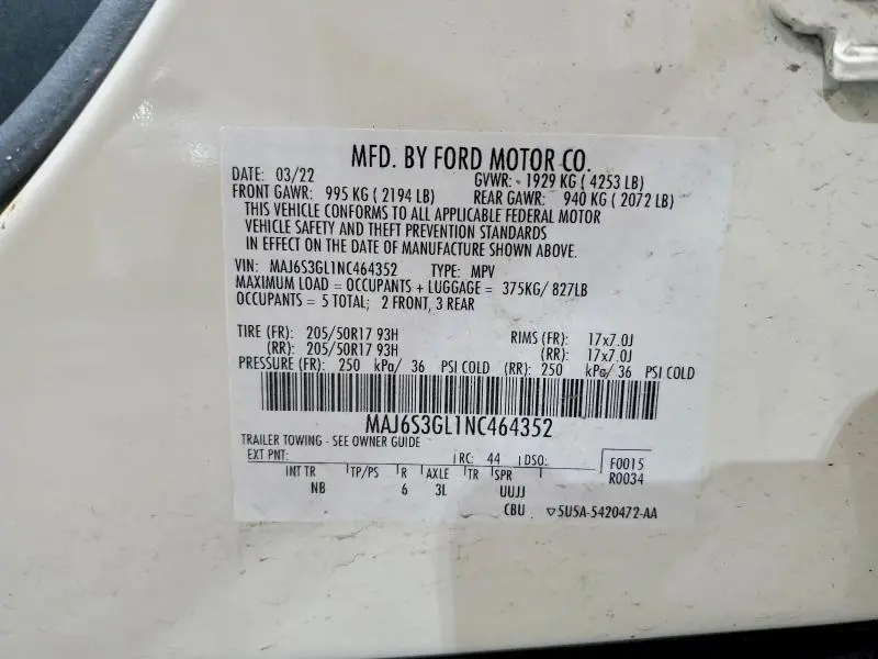 2022 FORD ECOSPORT   