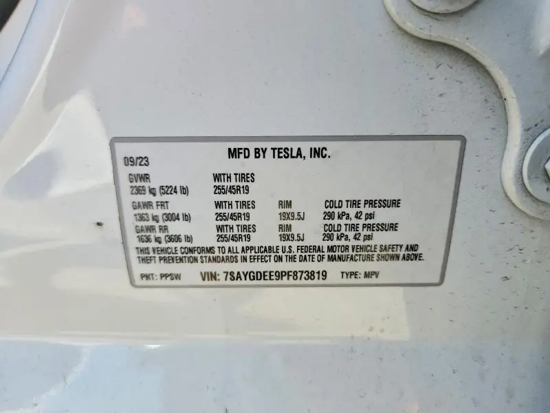 2023 TESLA MODEL Y   