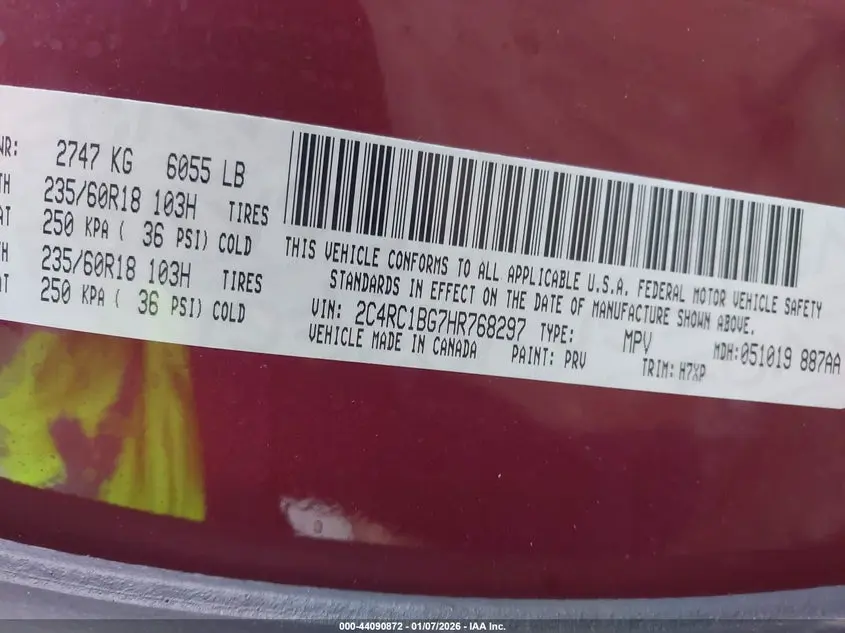 2017 CHRYSLER PACIFICA TOURING PLUS