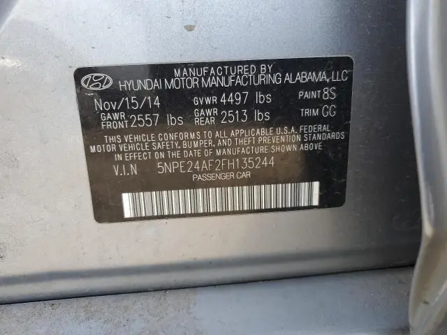 2015 HYUNDAI SONATA SE  