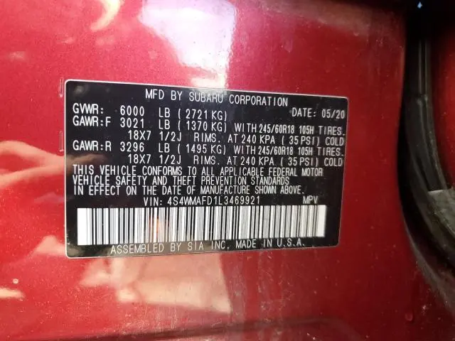 2020 SUBARU ASCENT PREMIUM  