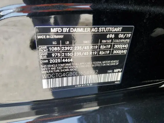 2020 MERCEDES-BENZ GLA 250 4MATIC  