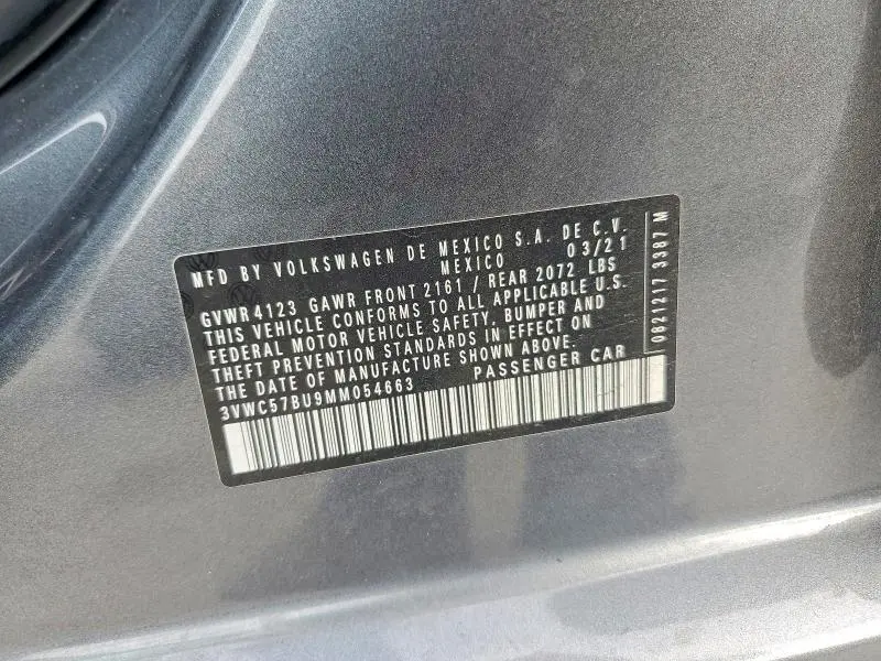 2021 VOLKSWAGEN JETTA S  