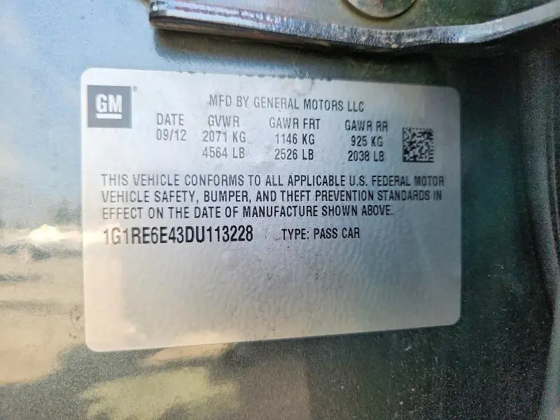 2013 CHEVROLET VOLT   