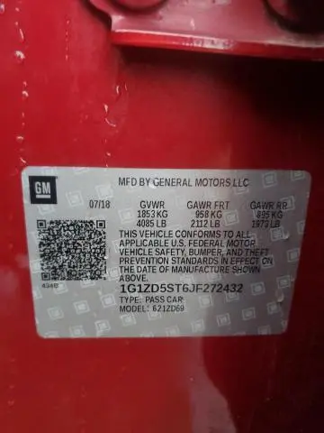 2018 CHEVROLET MALIBU LT  