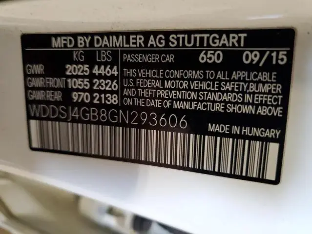 2016 MERCEDES-BENZ CLA 250 4MATIC  